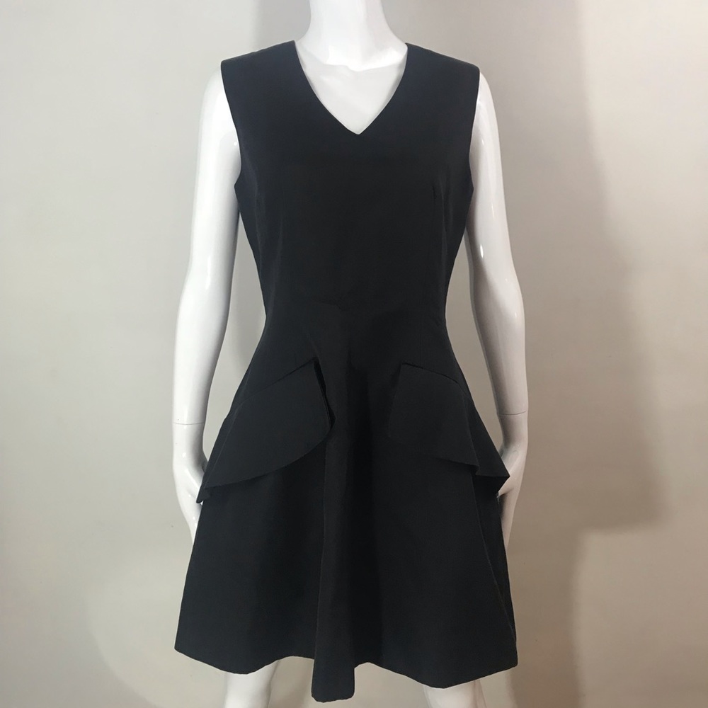 LBD classic Fit and flare V neck dress
